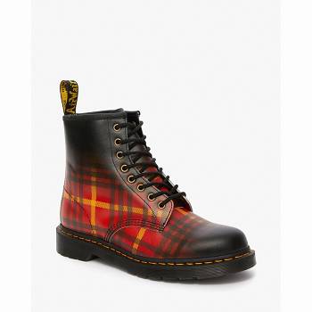 Dr Martens 1460 Mcmarten Tartan Kožené - Cervene/ Cierne Cizmy Damske, DR0190